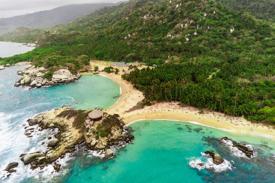Tayrona National Park clear water and beautiful nature 