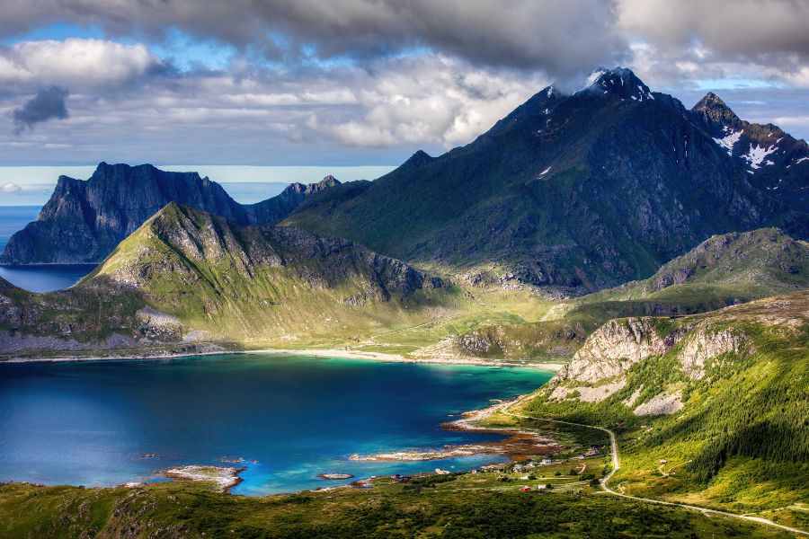 Hauklandstranda Beach on Lofoten islands 