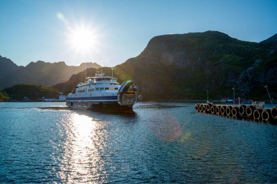 Ferry crossing Lofoten Islands