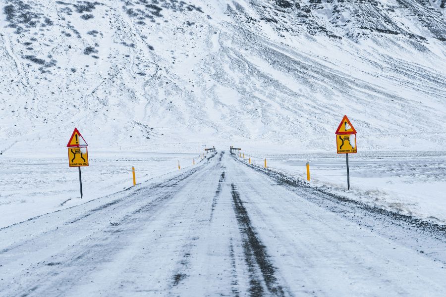Icy Icelandic Road