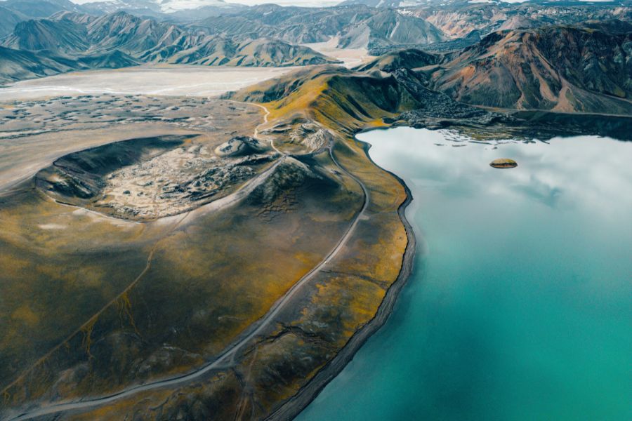 View of the highlands of Iceland