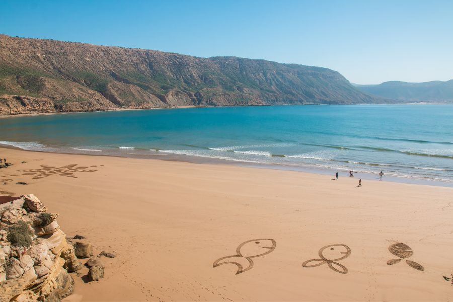 The bay beach in Imsouane