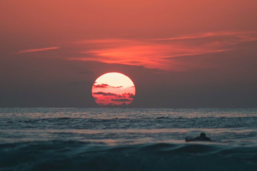 Sunrise over the Atlantic Ocean in Imsouane 